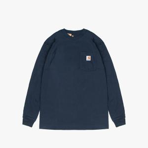 (K126) 워크 포켓 긴팔티 NAVY